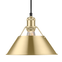 Golden 3306-M BCB-BCB - Yep by Golden Lighting Orwell 1-light 10in Pendant in Brushed Champagne Brass